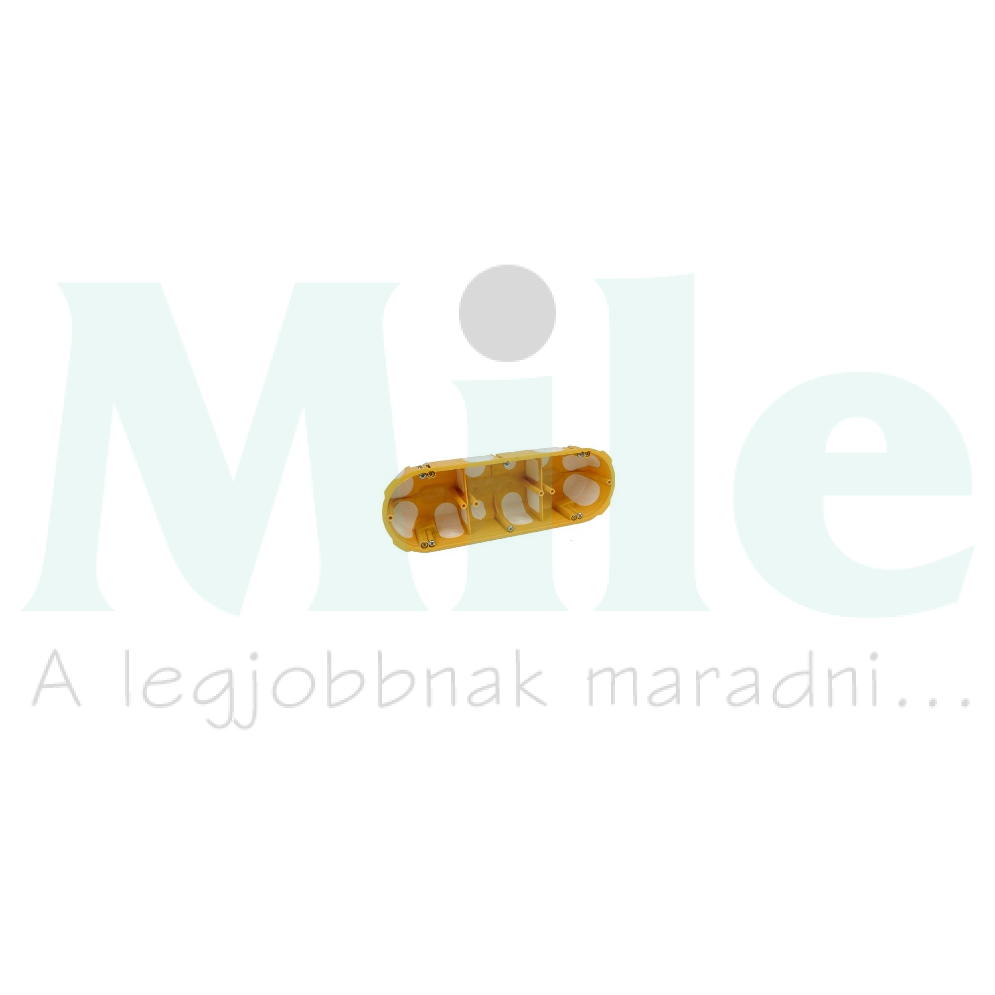 Gipszkarton szerelvénydoboz gumis ovális 209mmx 68mm x műanyag sárga csavarral KPL KOPOS